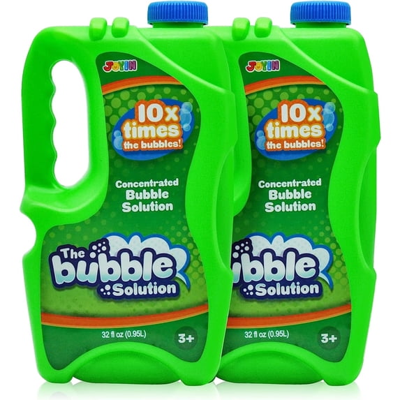 JOYIN Giant Bubble Solution, 2 Bottles Refill 64 oz for Bubble Machine ...