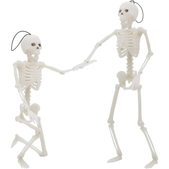 JOYIN 2 Pcs Glow in The Dark Skeleton for Halloween Decorations, Skeleton Prop, Indoor Spooky Scene Party Favors, Halloween Outdoor Yard Haunted House Prop Decoration