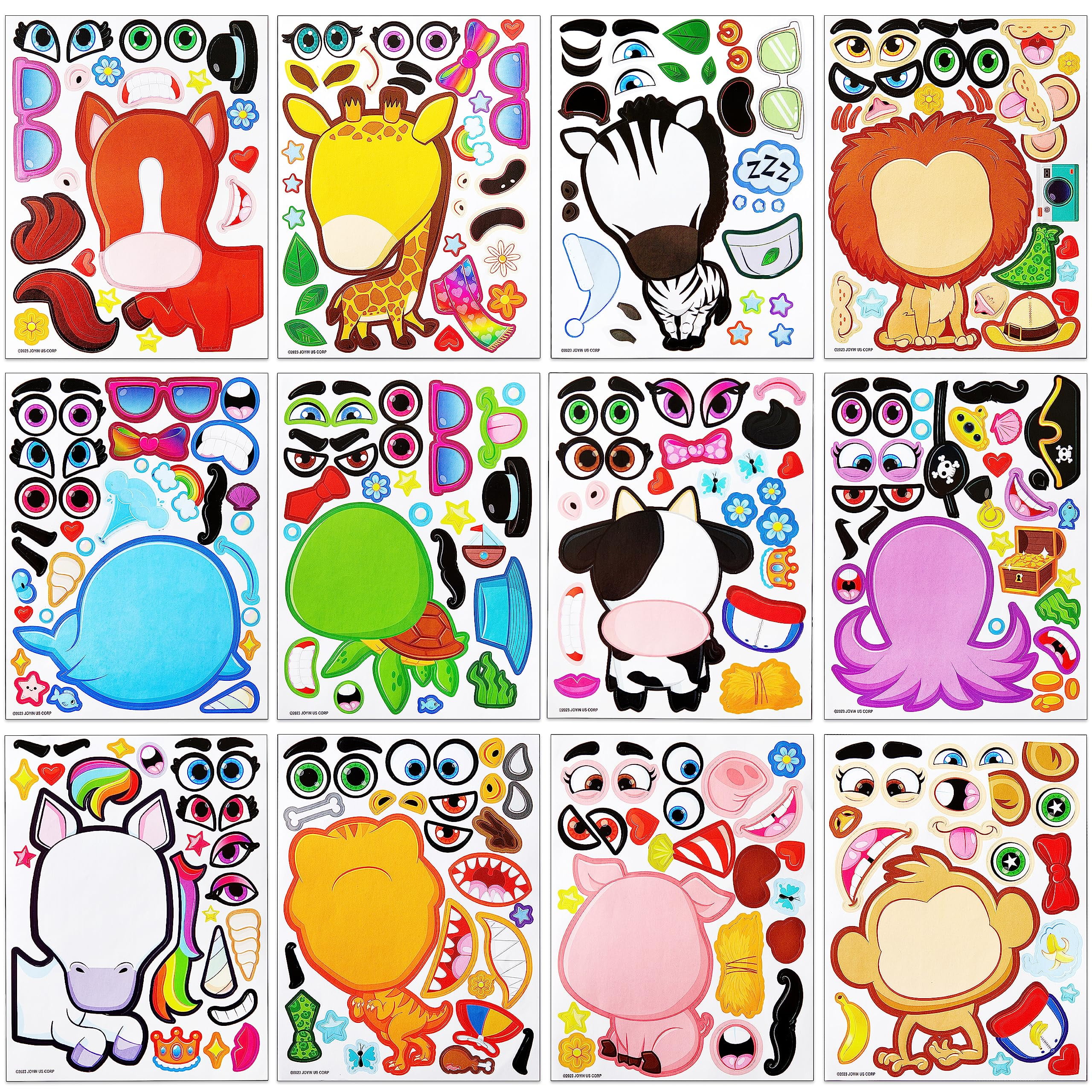 Jolee's Boutique Solid Multicolor Classic Unicorns Paper Stickers