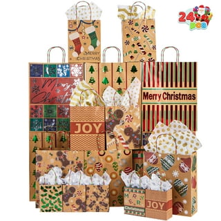 21 Pieces Snowflake Party Favors Bags Frozen Gift Bags Winter Candy Treat  Goodie Bags Winter Wonderland Kraft Paper Bags with Handles for Snowflake