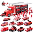 thumbnail image 1 of JOYIN 25 in 1 Die-cast and Mini Vehicles Rescue Emergency Fire Truck Car Vehicle Toy Set with Sounds and Lights for Boys Aged 3+, 1 of 7