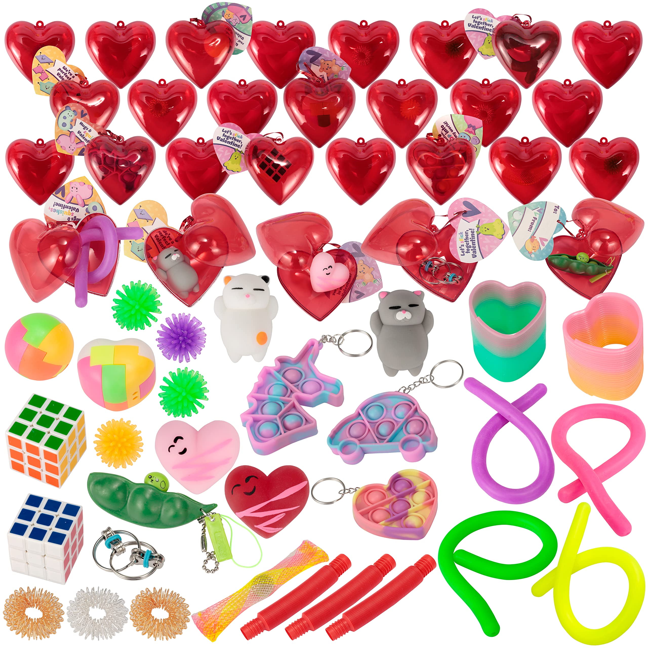 TOY Life Valentines Day Gifts for Kids Classroom 196 Pcs Valentines  Day Party Favors Bulk 28 Pack Valentines Day Goodie Bags Stuffers Fillers  with Valentines Day Cards for Valentine Kids Exchange 