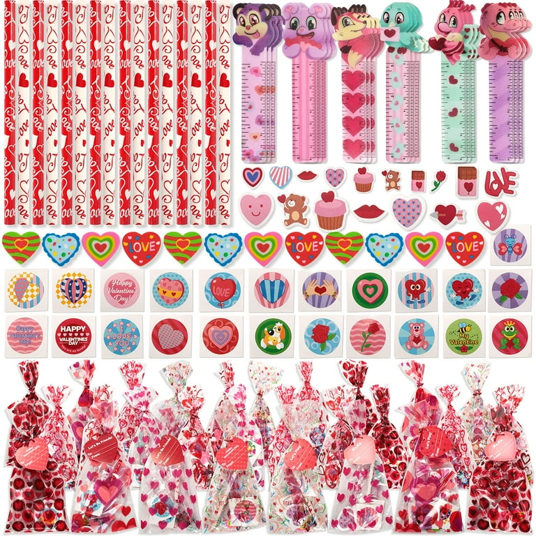 Kesote Valentine Pencils for Kids Heart Pencils with Erasers for Valentines  Day Gifts Party Favors Bags Goodie Bags Filler School Favors for Kids