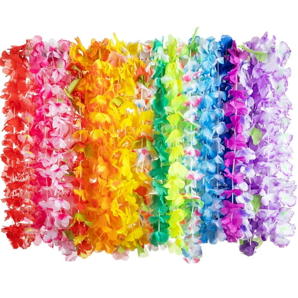 JOYIN 36 Pcs Hawaiian Leis Bulk, Luau Party Favors Decoration Birthday Party Supplies, 3 Dozen