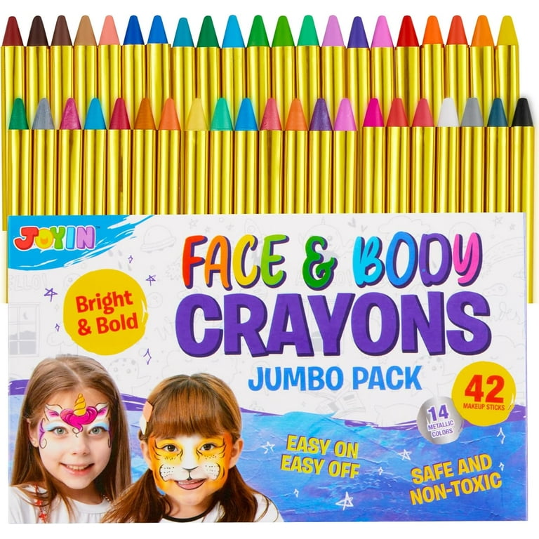 JOYIN 42 Pcs Washable Face &amp; Body Paint Crayons, Safe for Kids 