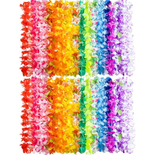 JOYIN 60 Pcs Hawaiian Leis Bulk, Luau Party Favors Decoration Birthday