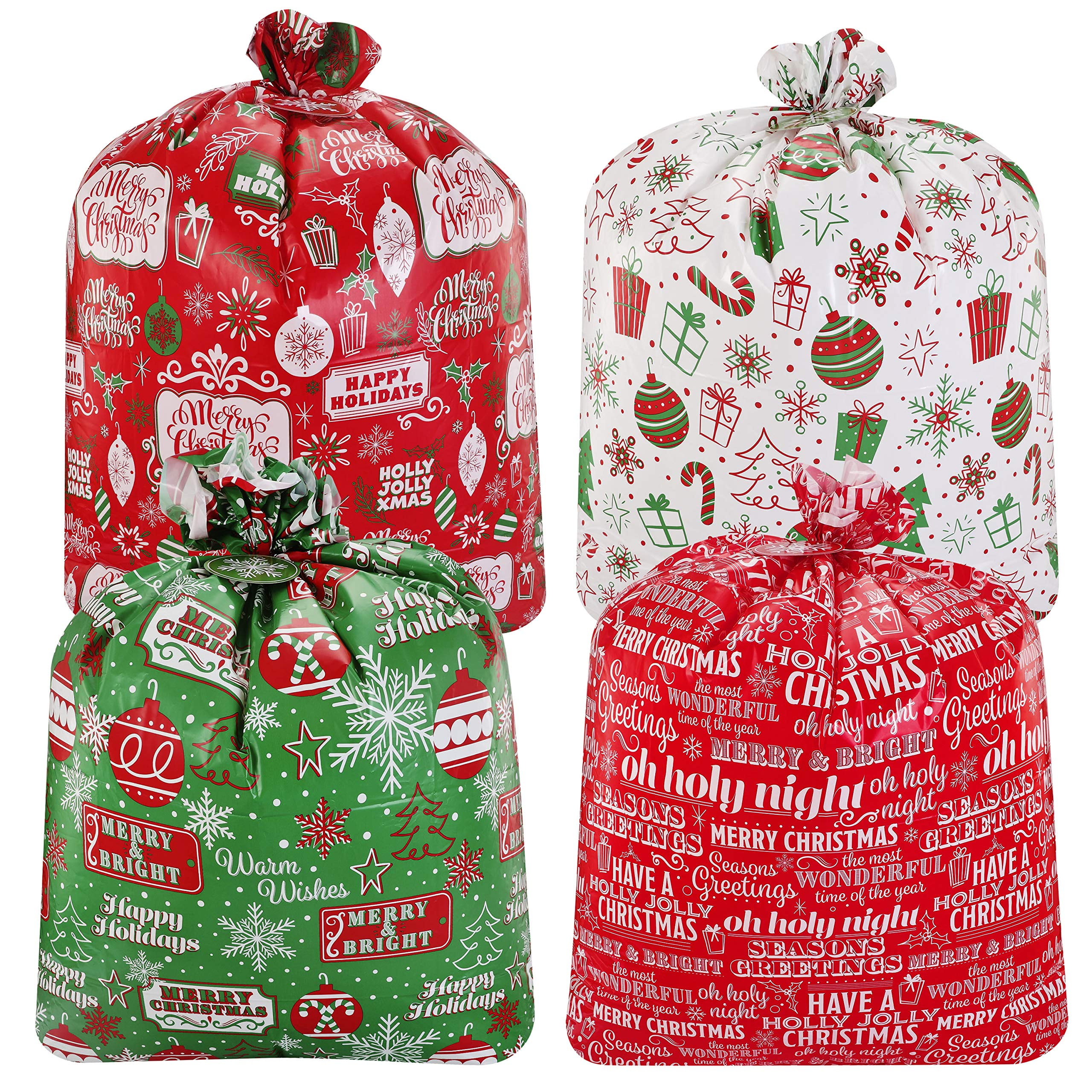 JOYIN 8 Pack Jumbo Christmas Gift Bags 36? x 44? Heavy Duty Santa Bags