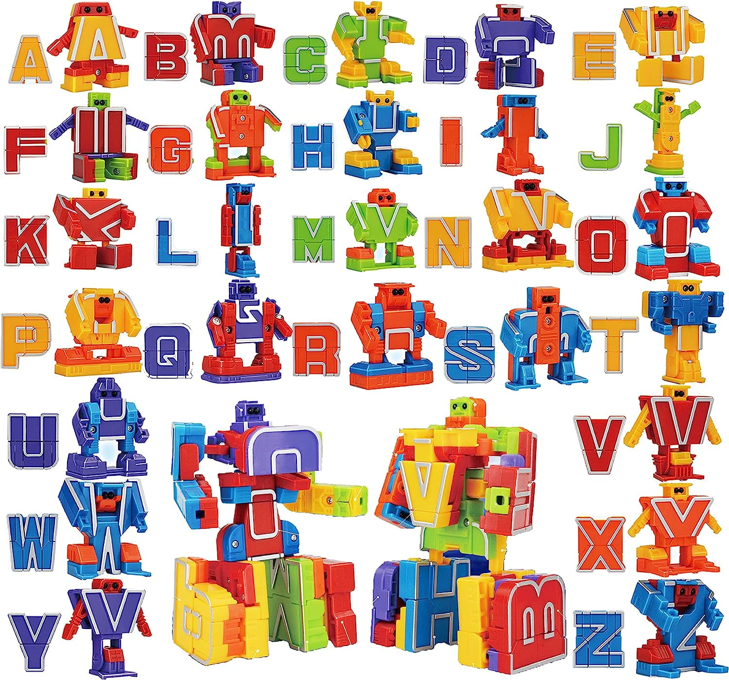 JOYIN 10 Pieces Number Robot Action Figure Toys for Kids Number Learning, Birthd