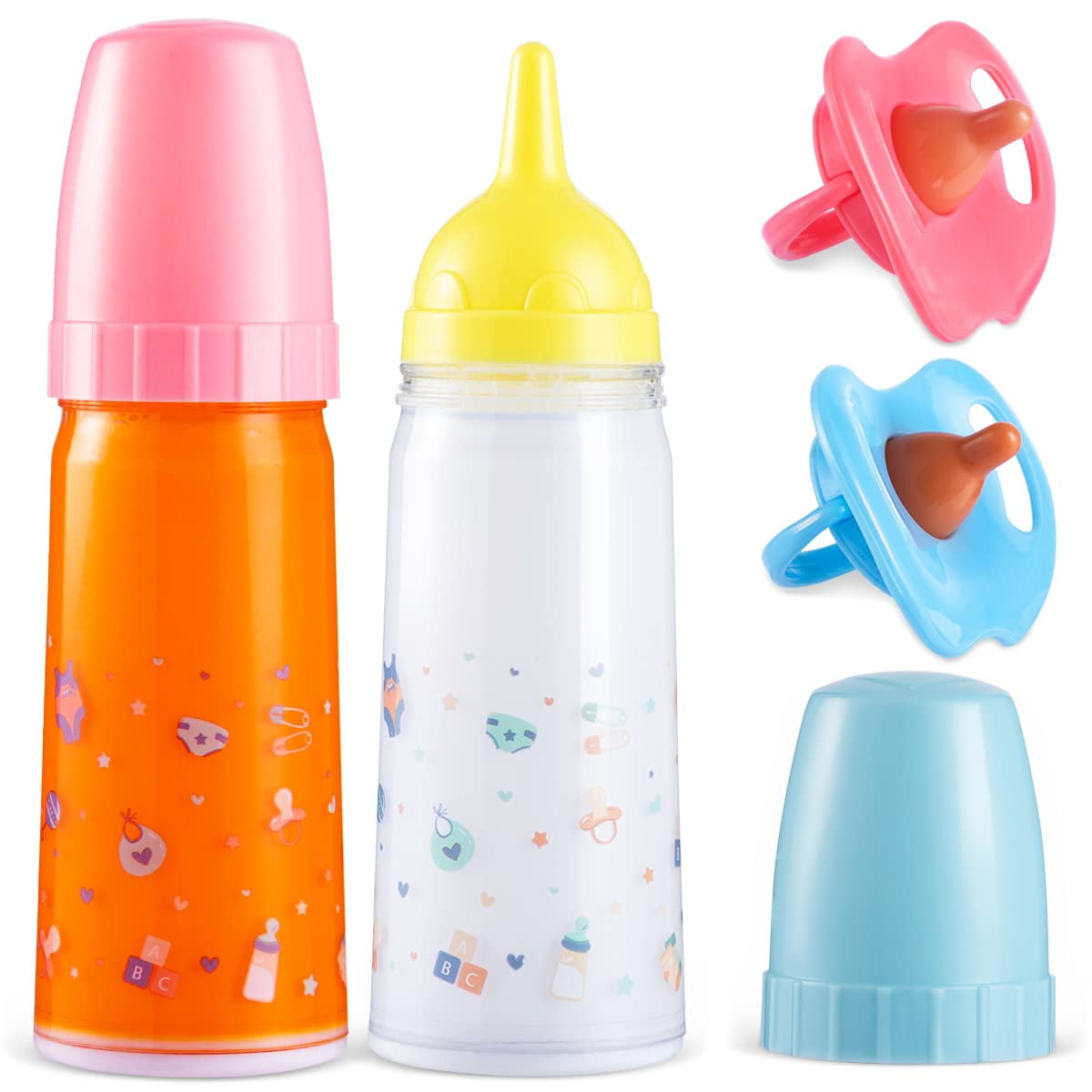 JOYIN Baby Doll Magic Bottle Set, 2 Disappearing Magic Milk & Juice