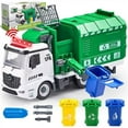 thumbnail image 1 of Joyfy Recycling Garbage Truck Toy for Boys, Assembly Friction Powered Side-Dump Garbage Toy with Light and Sounds, Toy Truck Christmas Girthday Gift for Boy Age 2 3 4 5 Years Old, 1 of 7