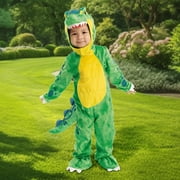 SYNCFUN T-Rex Costume for Baby, Dinosaur Costumes Jumpsuit w/Egg Toys for Toddler and Kids Halloween Party Dress-up 2 5 7 Years