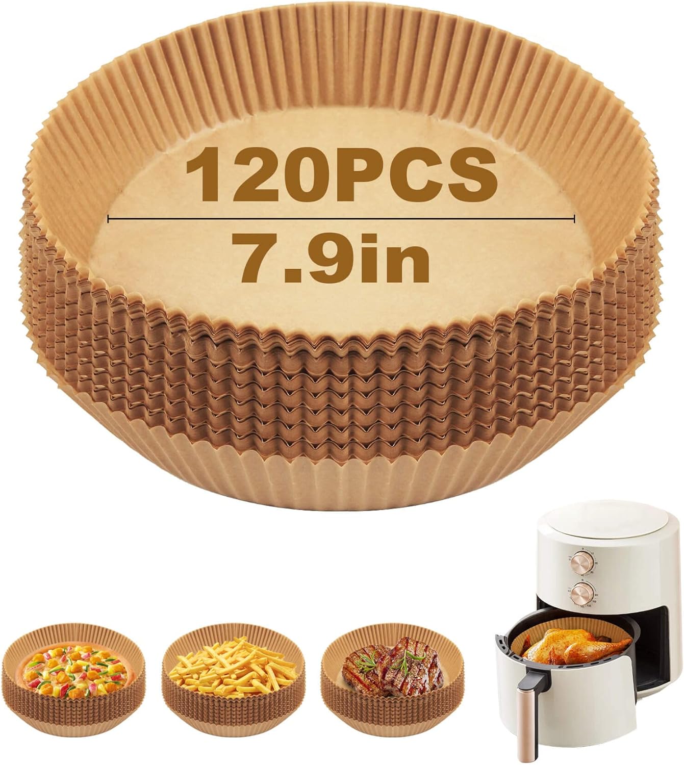 JOYIT 100 Pcs Air Fryer Liners, 8.6in Rectangle NonStick Air Fryer