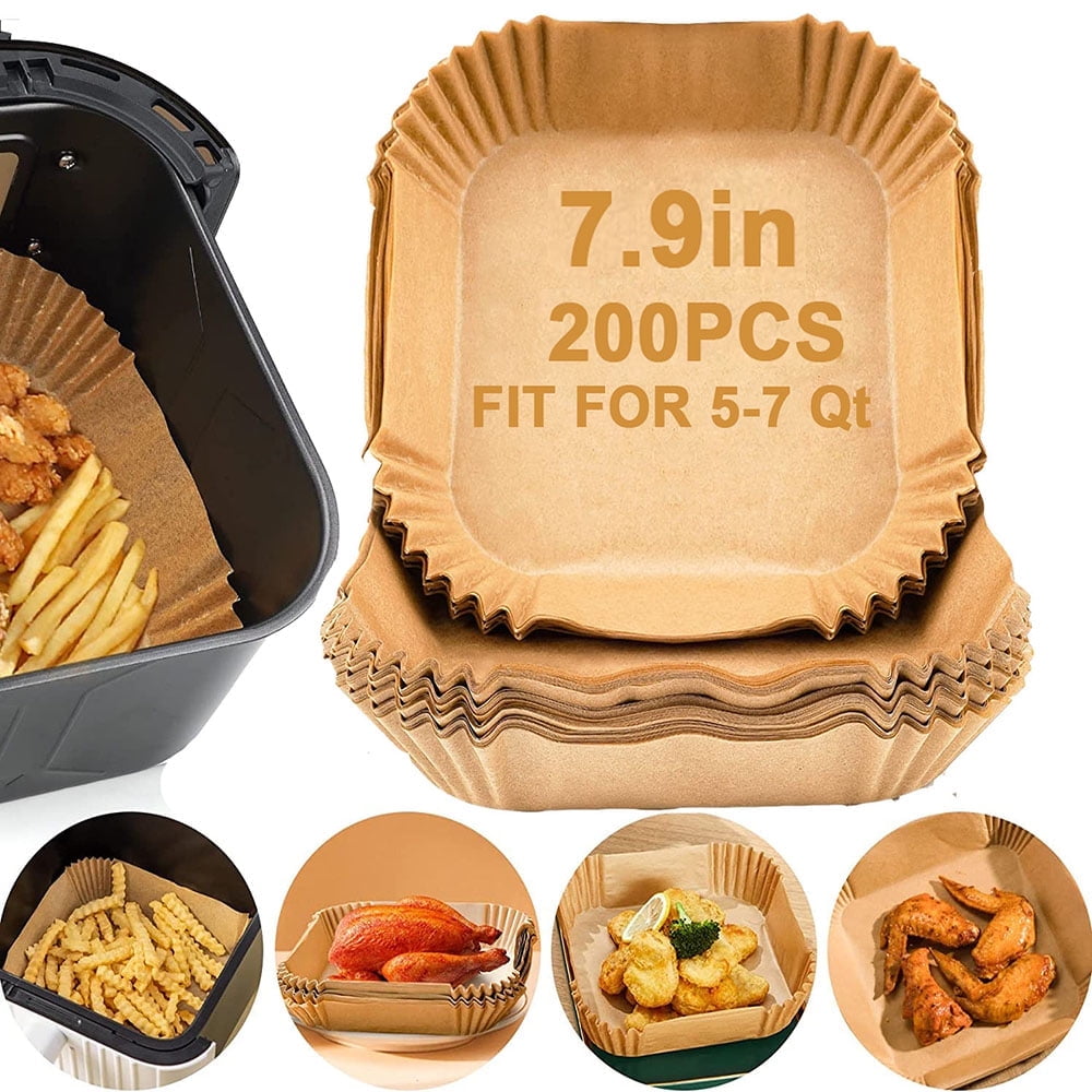 JOYIT 200 Pcs Air Fryer Liners, 7.9 in Square NonStick Air Fryer