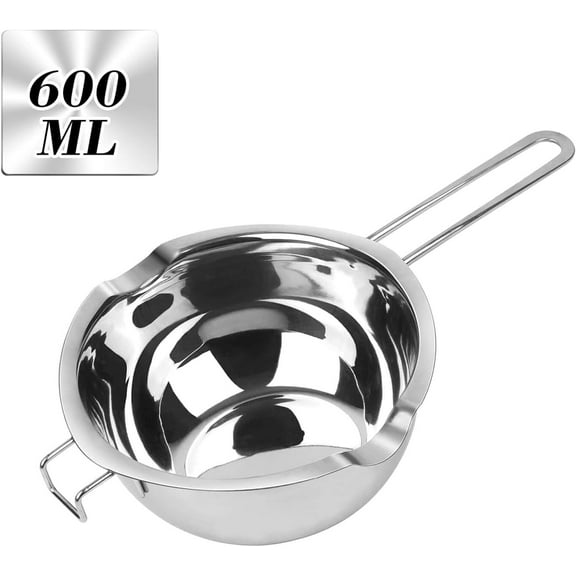 JOYIT 600 ML/20 OZ Melting Pot Stainless Steel, Double Boiler Pot for Melting Chocolate, Candy, Butter, Cheese and Candle Making