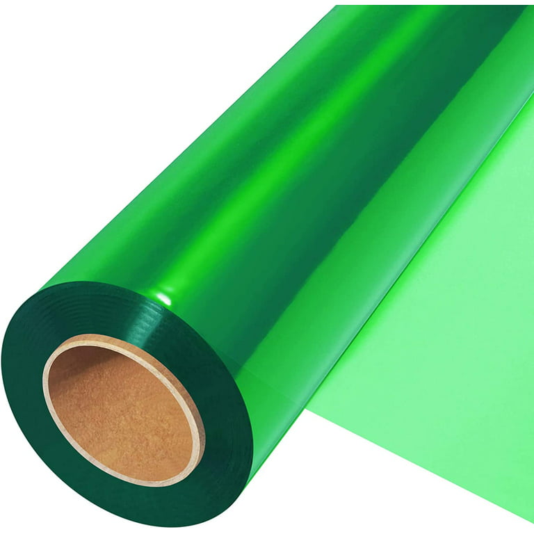 JOYIT Cellophane Wrap Roll Green, 200ft Long * 17.5in Wide, 2.5 Mil Thick Transparent Green, Gifts, Baskets, Arts & Crafts, Treats, Cellophane