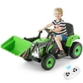 thumbnail image 1 of JOYLDIAS 12V Kids Ride on Excavator 3 Speeds Electric Construction Vehicle Digger with Remote Control, Bluetooth, Microphone Jack, Music, Lights (Green), 1 of 10