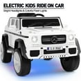 thumbnail image 1 of JOYLDIAS 12V Kids Ride on Car 3 Speeds Licensed Mercedes-Benz Electric Toy w/ Bluetooth, Remote Control, LED Lights (White), 1 of 31
