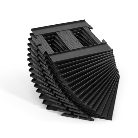 JOYLDIAS 16pcs Black Straight Tracks for Electric Ride on Train