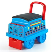 JOYLDIAS Train Carriage for Ride on Train with Songs, Stories, Storage and Handle, Blue