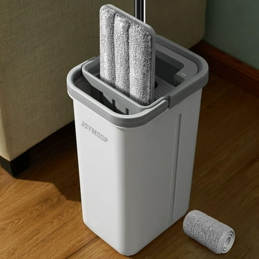 JOYMOOP Microfiber Wet Flat Mop and Bucket System, Mops for Floor Cleaning
