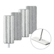 JOYMOOP Flat Mop Pads, Microfiber Mop Cleaning Pads Refills, Pack of 4 Refills 13" - Grey and Stripe