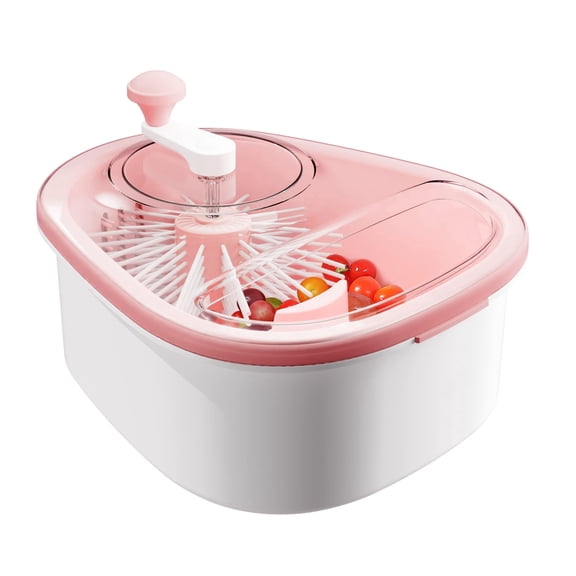 JOYMOOP Fruit Cleaner Spinner JOYLOOP, Large Fruit Washer Spinner with Brush, Fruit Cleaning with Fruit Washing Bowl, Fruit and Salad Cleaner with Fruit Spinner Bowl,Fruit and Vegetable Scrubber