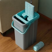 JOYMOOP Mop and Bucket with Wringer Set for Home, Flat Mop and Bucket System, Mops for Floor Cleaning and Wall Cleaner, with 1 Reusable Microfiber Mop Pads