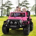 thumbnail image 1 of JOYMOR 12V Electric Two Seaters Ride on Car, Remote Control Kids Toddler Ride On Cars Motorized Vehicles Toy Car, Seat Belts, LED Lights and Horn (Pink), 1 of 9