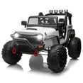 thumbnail image 1 of JOYMOR 2 Seat Ride on Car with Remote Control, 12V Electric Vehicle with Spring Suspension, Music, LED Lights,White, 1 of 8