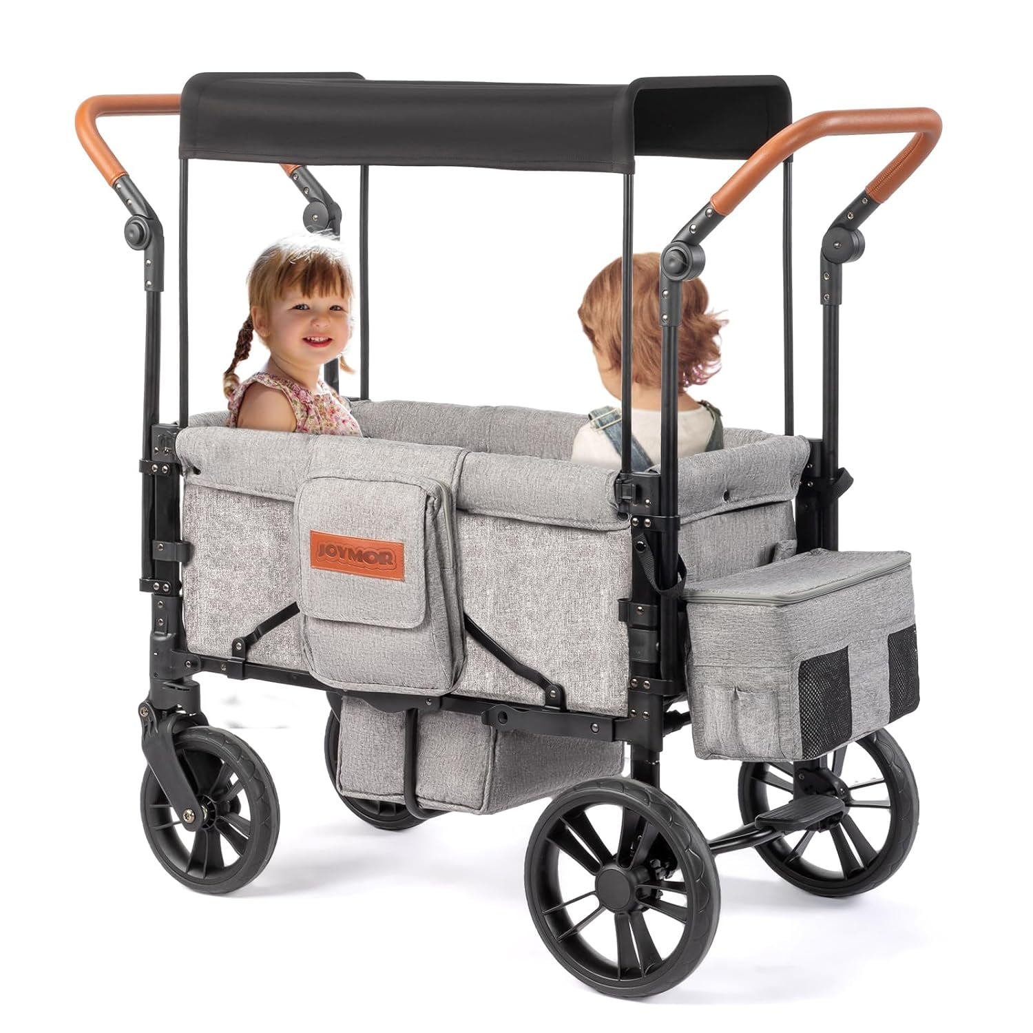 JOYMOR 2 Seat Stroller Wagon with Footwell, Aluminum Light Weight Stroller for Kids Infants