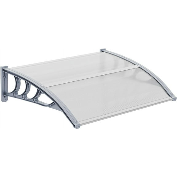 JOYMOR 30" x 40" Window Awning, Door Awnings Canopy Exterior, Doors Polycarbonate Cover, Patio Door Awning Rain Snow Sunlight Protection Hollow Sheet