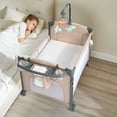 JOYMOR 4 in 1 Baby Bedside Sleeper with Detachable Diaper