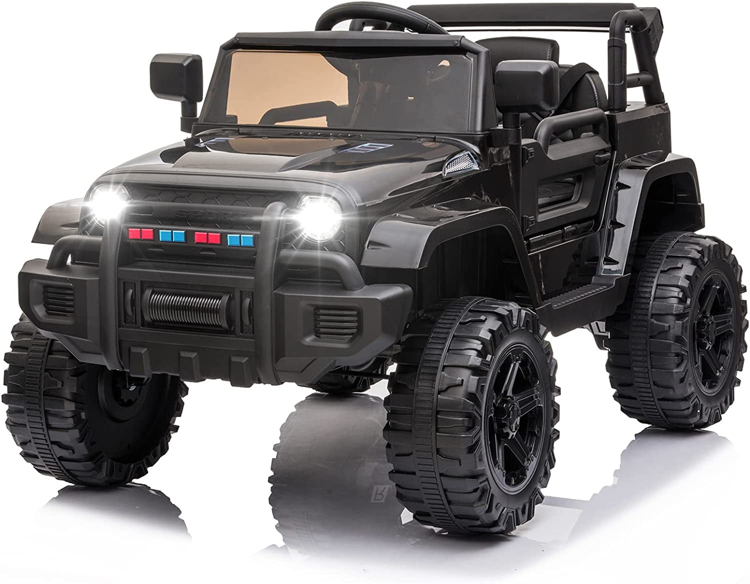 JOYMOR Ride on Truck with Remote Control, 4 Wheels 12V Battery Powered