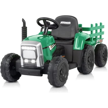 JOYMOR Ride on Tractor with Remote Control, 12V Electric Tractor with Trailer for Toddler, Battery Powered Ride on car Toy for Boys and Girls