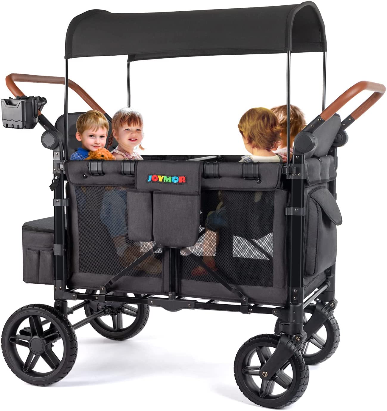 JOYMOR Folding Stroller Wagon with Face to Face High Double Seat
