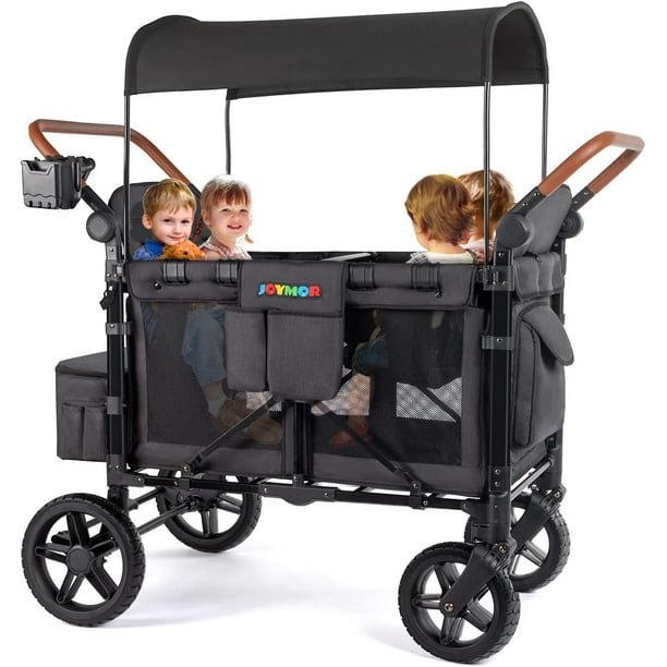JOYMOR Stroller Wagon for 4 Kids, Luxury 4 Seater Wagon Stroller
