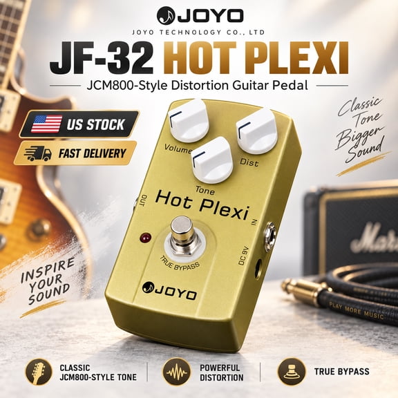 JOYO JF-32 Hot Plexi British Style High Gain Distortion Pedal for Electric Guitar