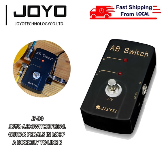 JOYO Guitar A/B Selector Pedal, Aluminum Alloy Housing with LED Status Indicator