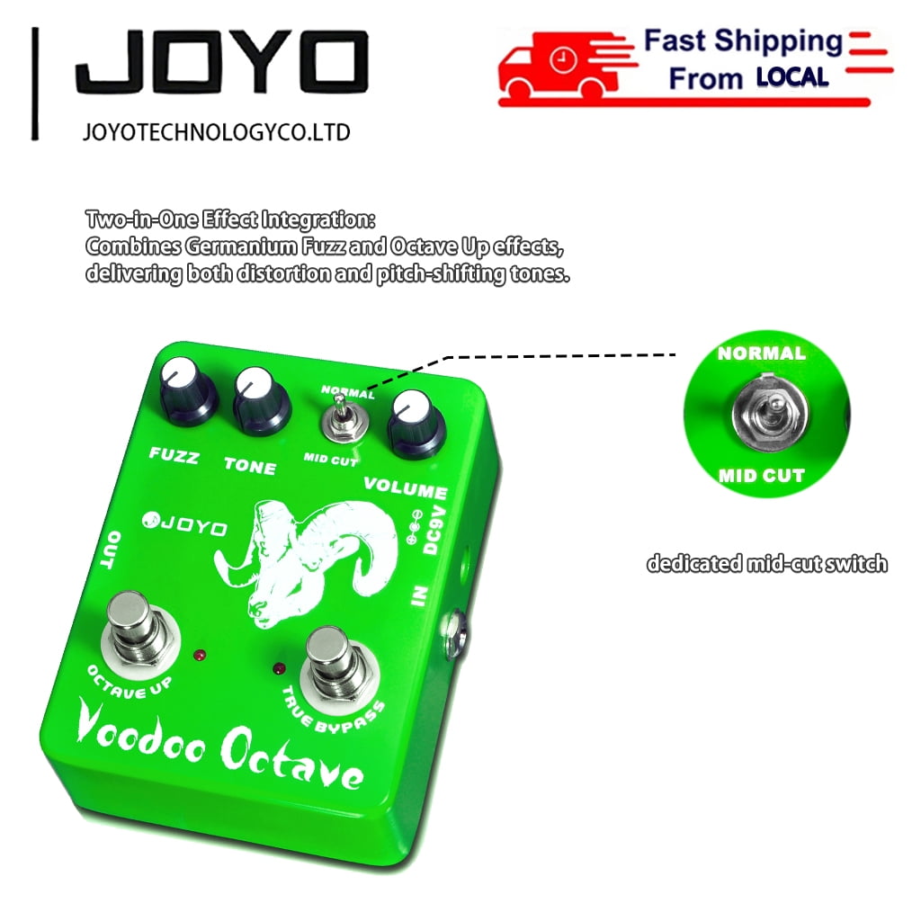 JOYO JF-12 Octave Fuzz Effect Pedal 2 Modes Electric Guitar True Bypass