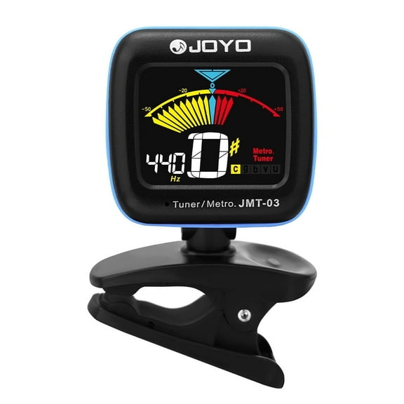 JOYO JMT-03 Guitar Tuner Digital Clip-On Electronic Tuner Metronome with Color Display