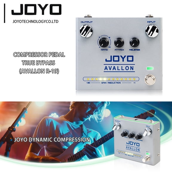 JOYO R-19 Compressor Guitar Pedal Dynamic Feedback True Bypass Electric Guitar Bass