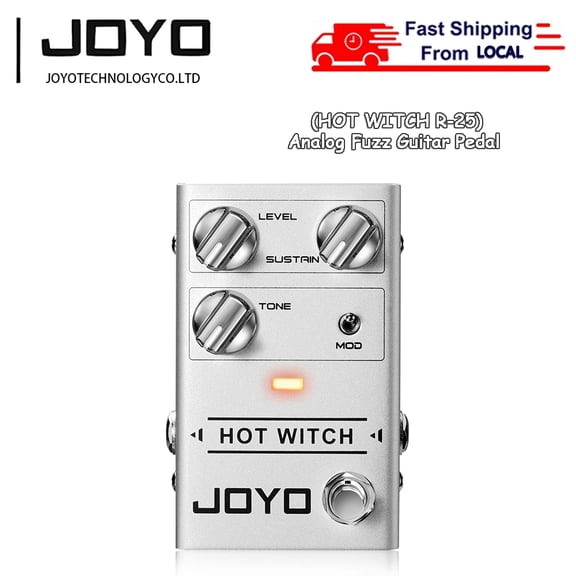 JOYO Hot Witch Analog Fuzz Guitar Pedal, Dual Mode Vintage & Modern Fuzz Effect R-25