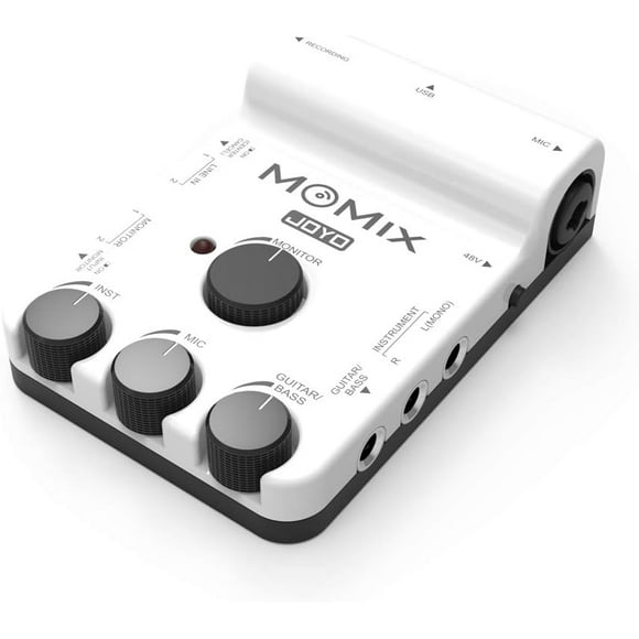 JOYO USB Audio Interface Mixer MOMIX- Portable Audio Mixer Professional Sound Card Mixer for PC and Different Audio Equipments & Music Instruments