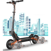 JOYOR S10S Dual Motor Electric Scooter, 2000W Motor Up to 37 MPH & 50 Miles Ranges, 10" Off-Road Tires Commuter Electric Scooter