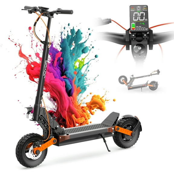 JOYOR S5-Z Electric Scooter for Adults, 48V 13AH Battery Up To 39 Miles Long Range and 500W Motor, 35 Miles Max Speed, 10 inch All-Terrain Folding E Scooter for City with HD LCD Display