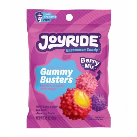 JOYRIDE Crunchy Gummy Candy - Busters Berry Mix - 3.5oz