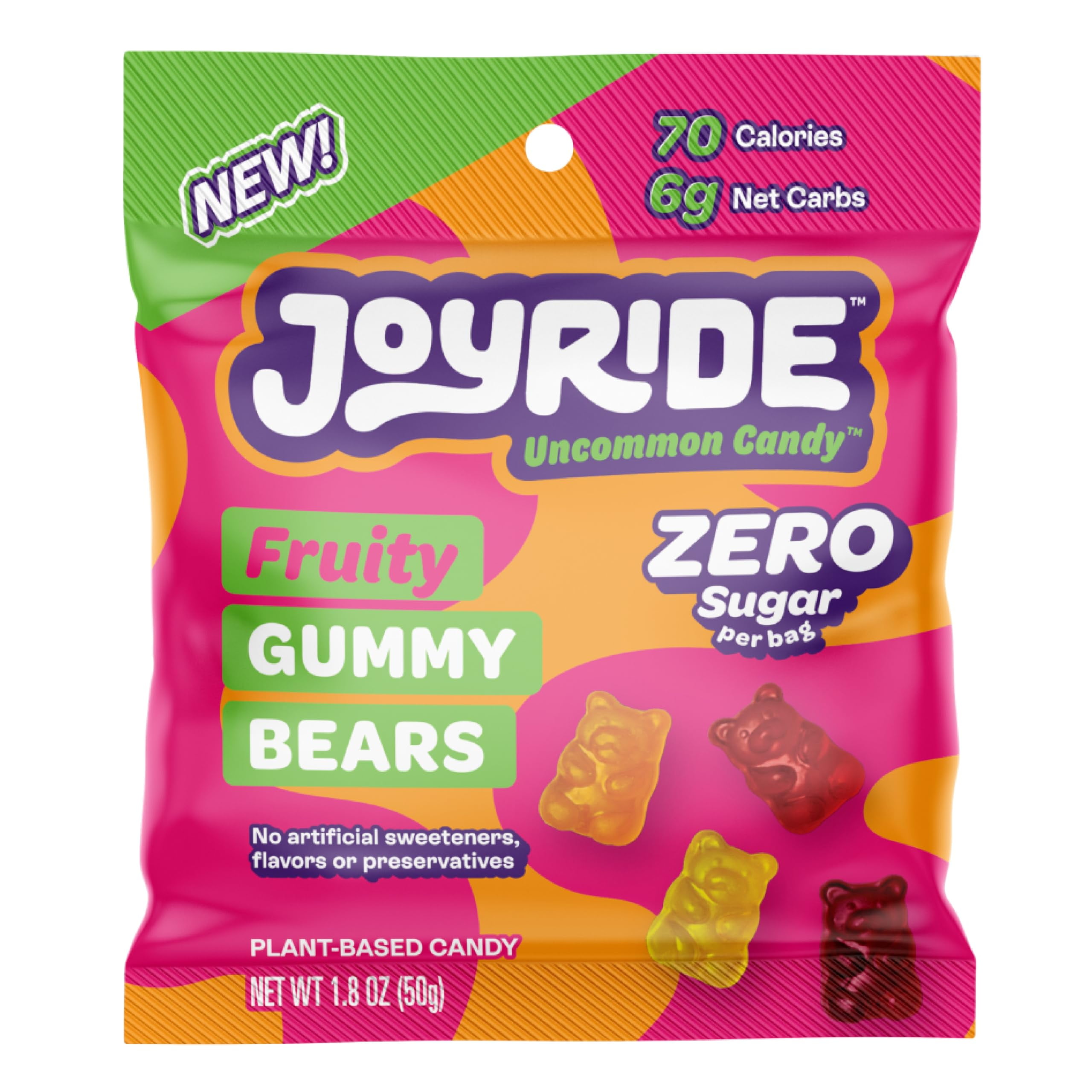 JOYRIDE SugarFree Gummies YPF5 Keto Candy with Zero Sugar & 6g Net