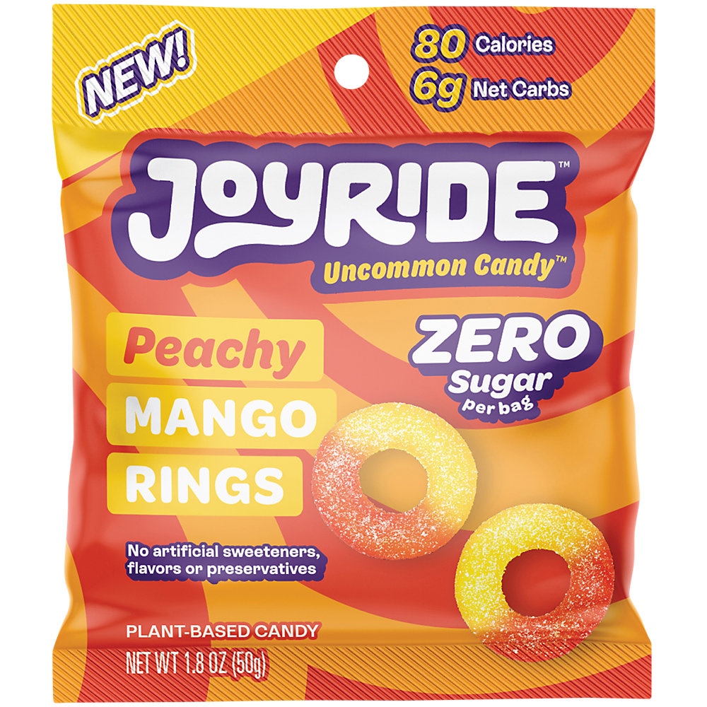 JOYRIDE by Project 7 Keto Gummies, Peachy Mango Rings Sugar Free