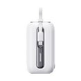 thumbnail image 1 of JOYROOM 10000mAh Mini Power Bank with Built-in Cables, 22.5W Fast Charging Portable Charger USB-C Battery Pack for iPhone, Samsung, All Phones, White, 1 of 9