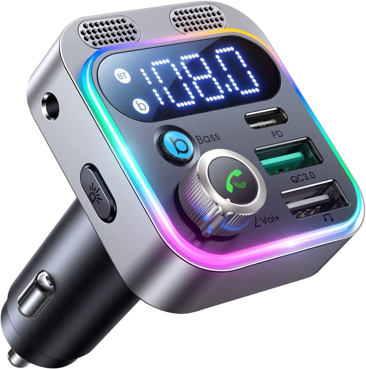 T11 Bluetooth Car Kit MP3 Music Player Adapter FM Transmitter Dual USB  Charger Support U-disk/TF/AUX (CE/FCC/RoHS) Wholesale